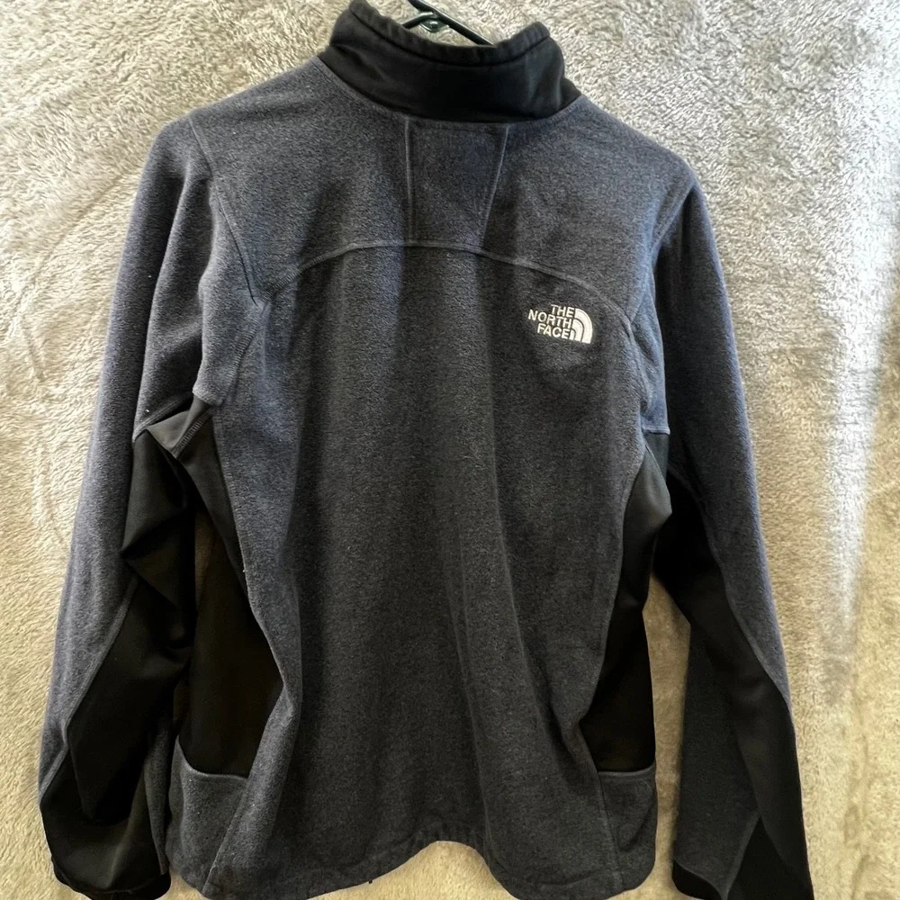 The North Face Men Jacket XL Black Gray Mock Neck‎ Full Zip Logo Gorpcore